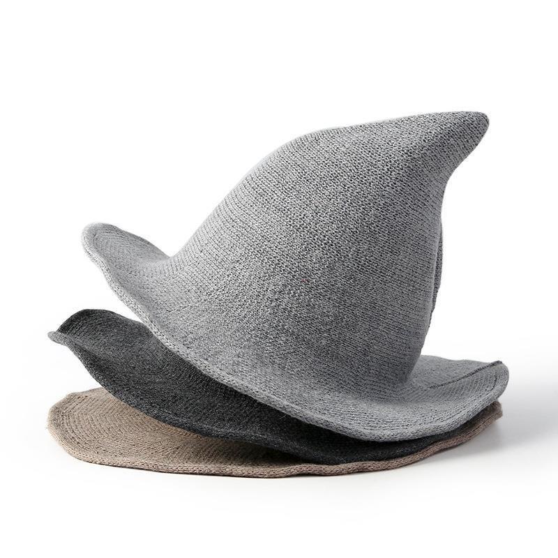 Halloween Hat Women's Funny Decoration High Quality Wool Witch Hat High Top Versatile Wizard Hat