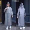 Dicke Einweg-EVA-Regenmäntel für Damen und Herren, Ponchos, leicht zu transportieren für Outdoor-Aktivitäten, einteilige Regenmäntel, flacher Saum