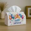 1pc Party Tissue Box, Featuring a Fun Festive Design, Serves As a Versatile Tissue Holder. It Comes In a Colorful Balloon Confetti Style, Perfect for 