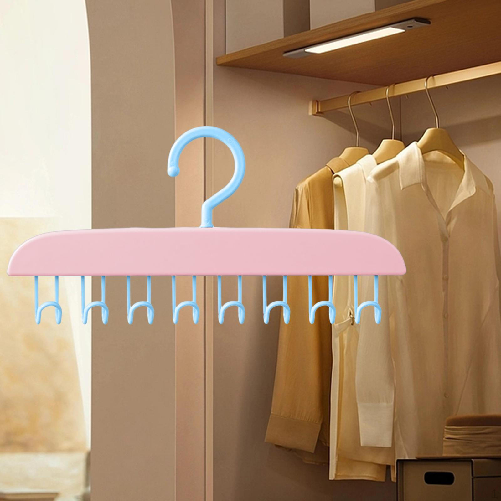 Органайзер-вешалка для ремней Вешалка для топов Вращающаяся экономичная вешалка для нижнего белья Для сушки одежды розовый 563₽