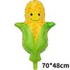 Special-Shaped Vegetable Fruit Aluminum Film Balloon Broccoli Orange Carrot Tomato Fruit And Vegetable Theme Decorative Balloon