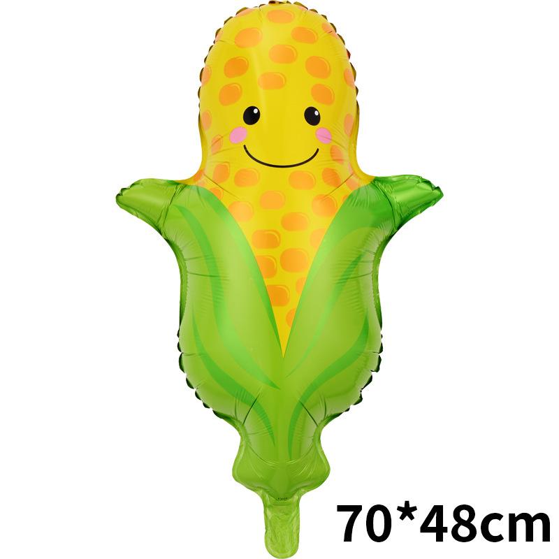 Special-Shaped Vegetable Fruit Aluminum Film Balloon Broccoli Orange Carrot Tomato Fruit And Vegetable Theme Decorative Balloon