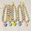Summer Dopamine Love Pet Necklace Cat Colorful Pearl Collar Dog Cute Necklace Ornament