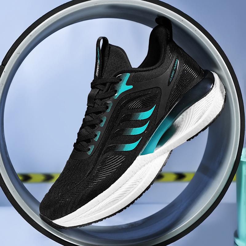2025 new autumn running shoes, soft-soled popcorn men's and women's running shoes, large-size couple breathable sneakers