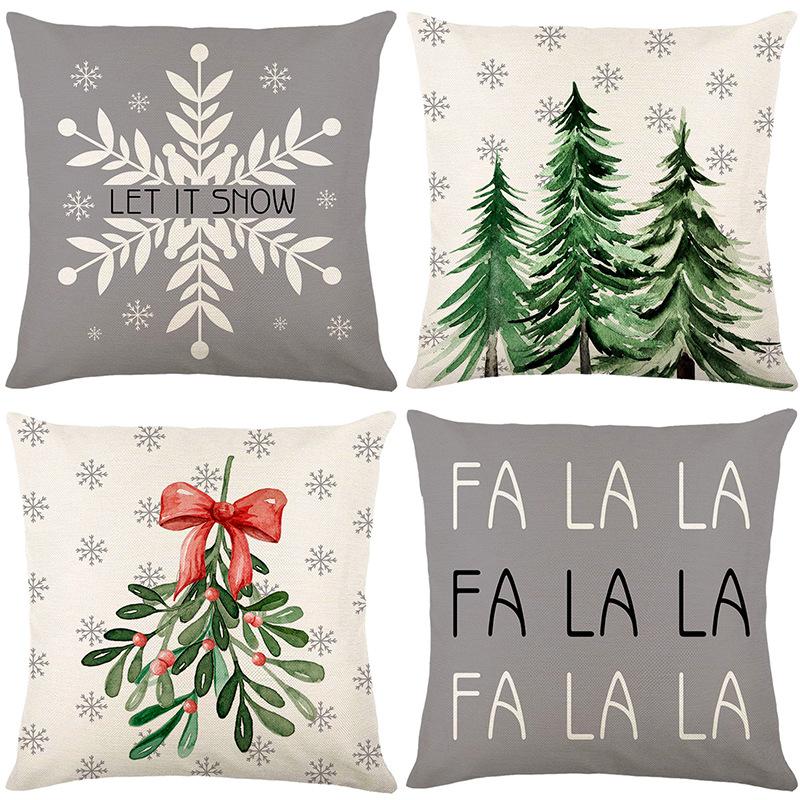 Christmas Pillowcase Combination Multi-patterned Cushion Party Festive Sofa Living Room Pillowcase Pillowcase