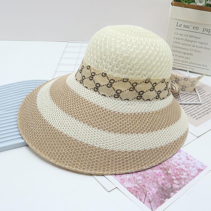 Straw Straw Hat Women's Big Eaves Beach Hat Summer Shading Sun Hat Outdoor Travel Seaside Spring and Autumn Versatile