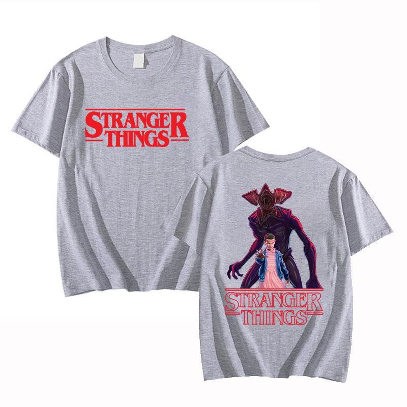Unisex Stranger Things Graphic T-Shirt - Short Sleeve, Round Neck Casual Top