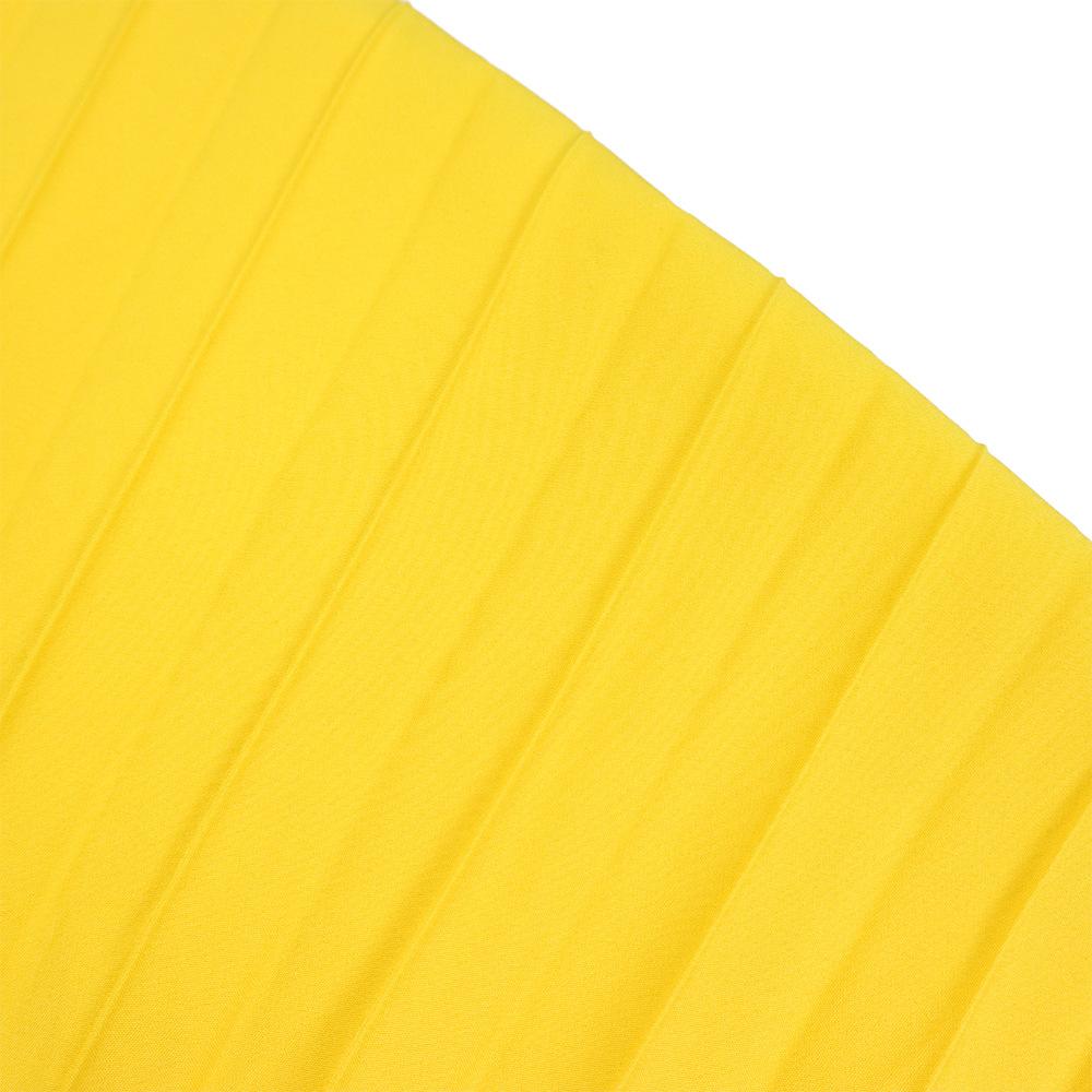 IHUASU Dame Langermet Snøring Ensfarget V-hals Slim Plissert Plussstørrelse Kjole