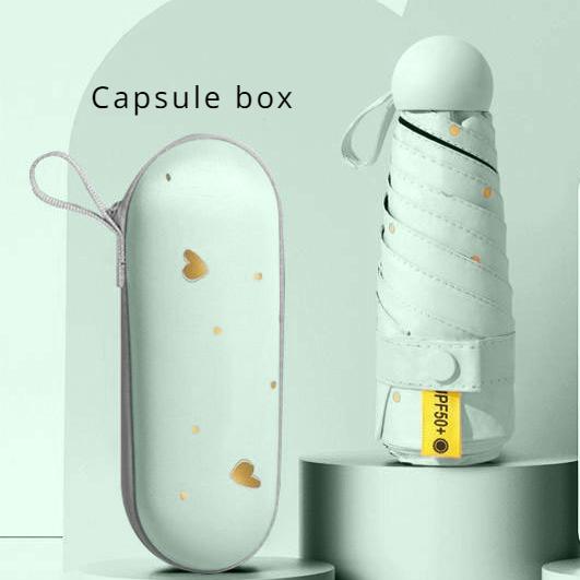 Portable Umbrella Mini Five Fold Umbrella Student Capsule Sun and Rain Dual Use Female Sun Protection and Sunshade Umbrella