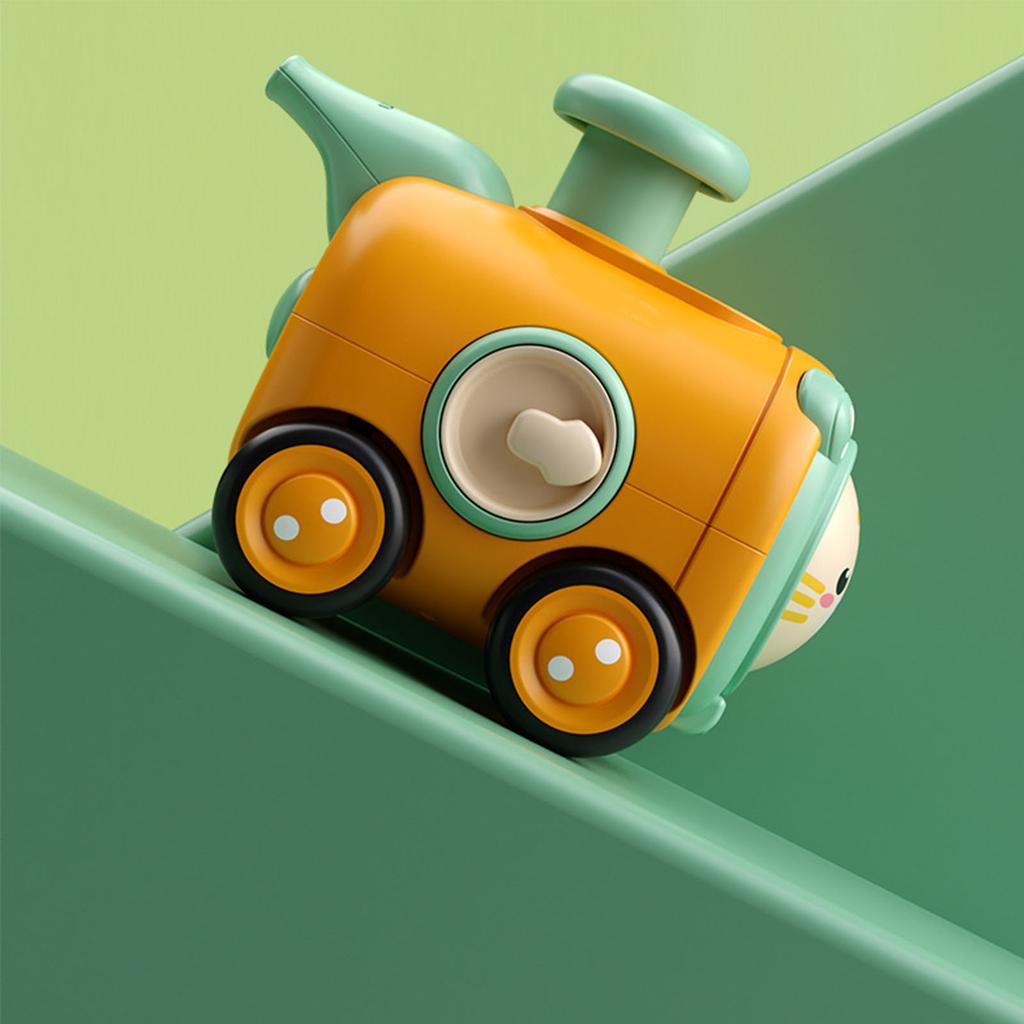 Drücken Los Trägheitszug Spielzeug mit Pfeife Cartoon Gesichtswechsel Verbesserung der motorischen Fähigkeiten Babyspielzeug Zug