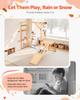 Indoor Playground Jungle Gym, 8-in-1 Wooden Indoor Playground Playset, 100KG Loading Montessori Climbing Toys with Swing, Slide, Monkey Bar, Gym