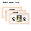 Pet Paw Print & Photo Frame Kit Clean-Touch Inkless Pad for Dogs & Cats Baby Hands Footprint Paw Keepsake Memory Display