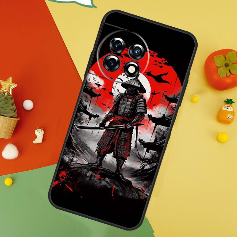 Japan Ninja Samurai Red Sun Case For OnePlus Nord 5 CE 2 3 4 Lite N20 N30 OnePlus 15 13 12 11 10 10T 12R 13T 13R Cover