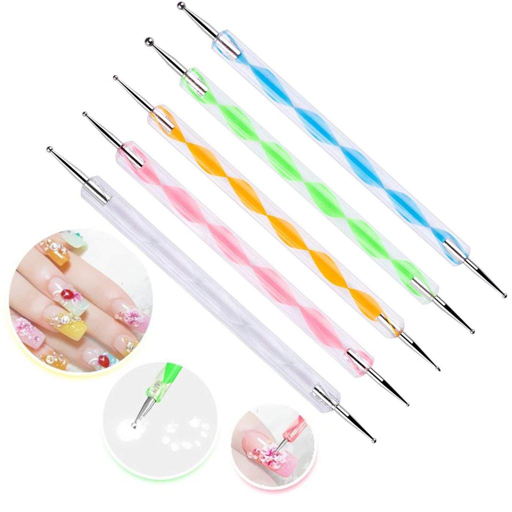 LINMANDA Nail Dotting Tools Nail Art Brushes Set Gel Polish Acrylic Nail Brus Nail Design Tools Nail Brushes for Nail Art