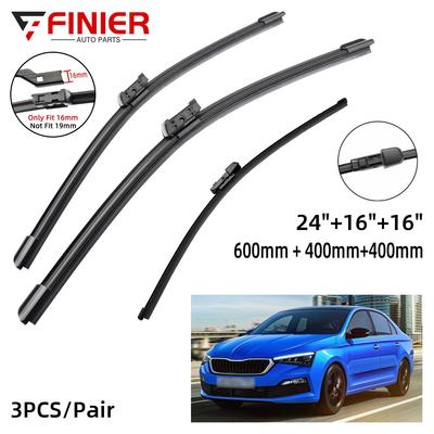3PCS Wischerblätter Für SKODA Rapid 2012-2020 24 "16" 16 "Fit Front Windschutzscheibe Windschutz fenster Pinsel Cutter Zubehör