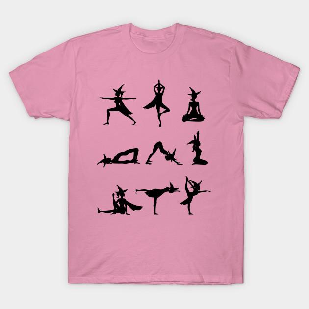 T Shirt Women Yoga Halloween Witch Harajuku Print Kawaii Tshirt Summer Short Sleeve Female T-Shirt Top Tee