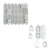 Pack of 2 Silicone House Molds Resin Crafting Moulds Ornament Molds Silicone Texture Suitable for Home Decorating