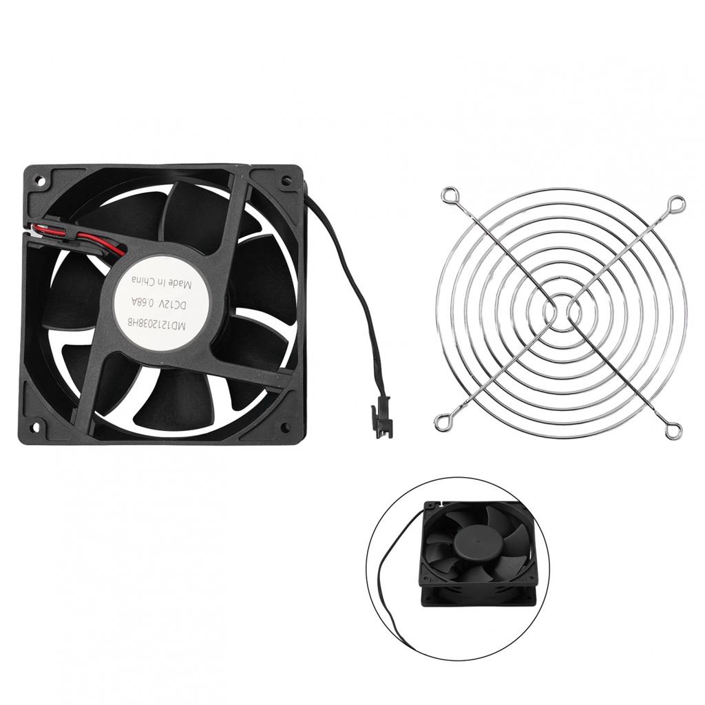 12038 Modell Holzkohlegrill-Lüfter 120x120x38mm Schwarz DC12V