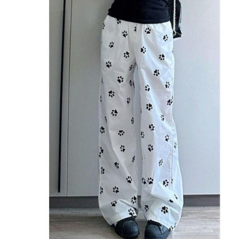 

Casual Pants for Women In Spring and Autumn New Lazy Style Walk Pants Ice Silk Pants XXL белый