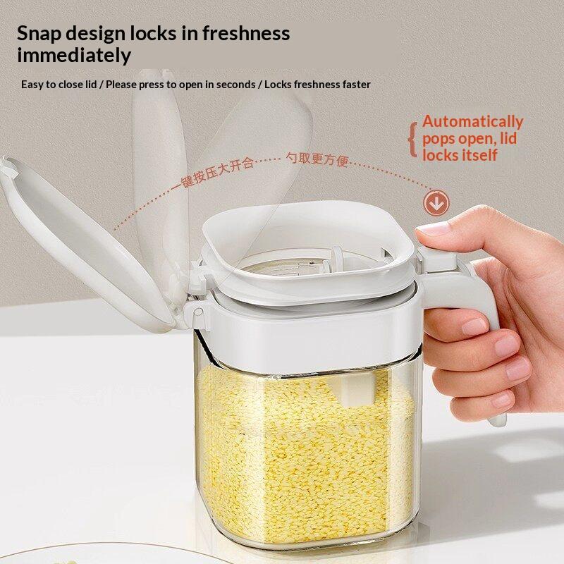 Spice Box Separate Spoon Seasoning Container Home Sealed Moisture-Proof Salt Jar Seasoning Bottle Jars Bottle Kitchen Tool