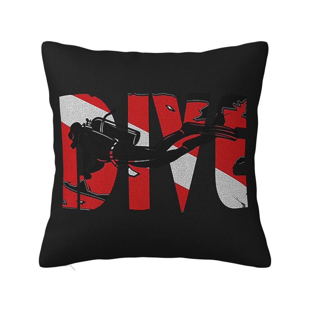 Scuba Diving Dive Square Pillowcase Pillow Cover Polyester Cushion Zip Decorative Comfort Throw Pillow for Home Bedroom