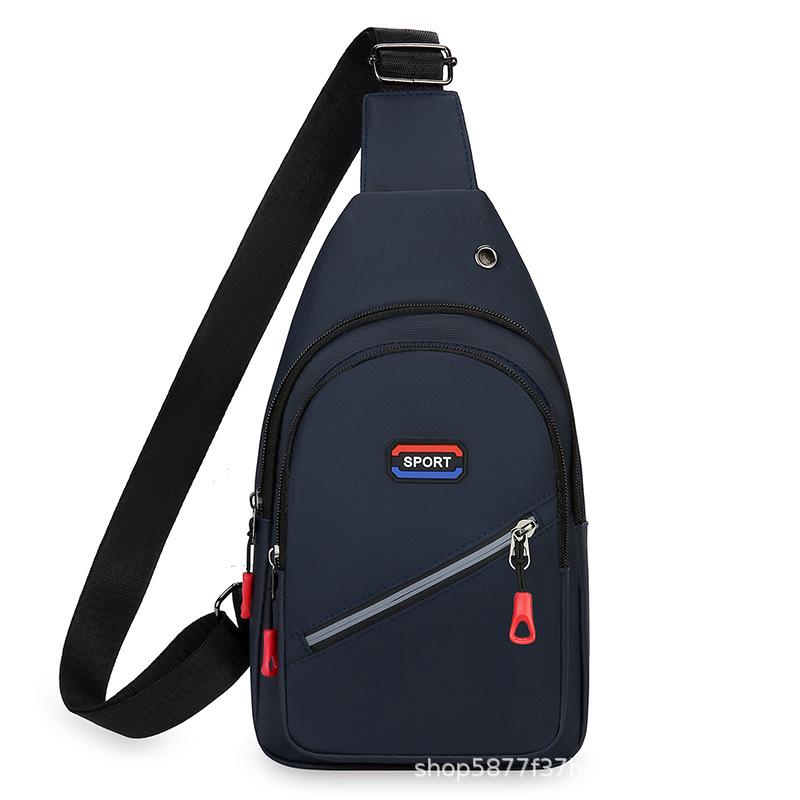 

Korean Men s Water-Resistant Oxford Crossbody Bag: Large Capacity, Multi-Layer, Casual Sports Style 30×5×17 синій