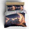 3Pcs Dreamy Unicorn Sleeping On Clouds Duvet Cover Set With 3D Printing Design Soft Polyester Bedding Set All-Season Comfort