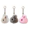 Mini Cute Rabbit Hairball Keychain Pendant Lovely Hanging Decorations Keyring Charm for Purse Bag Backpack Handbag