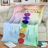 Rainbow 7 Chakra Yoga Meditation Blanket,Flannel Throw Blanket for Home Bedroom Bed Sofa Picnic Office Hiking Leisure Nap Cover