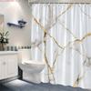 Rideau de douche blanc luxueux Naturel - Avec crochets Imperméable Résistant à la moisissure Facile à installer Lavable