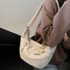 Einfarbige lässige Umhängetasche im japanischen Stil, Sport-Schultertasche, Nylon-Knödeltasche für Mädchen