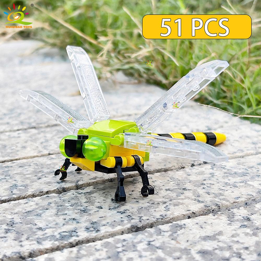 Non-Toxic Creative Moc Insect Building Blocks Bee Dragonfly Ant Mantis Butterfly Children'S Assembled Toys Animal Ornaments Gifts