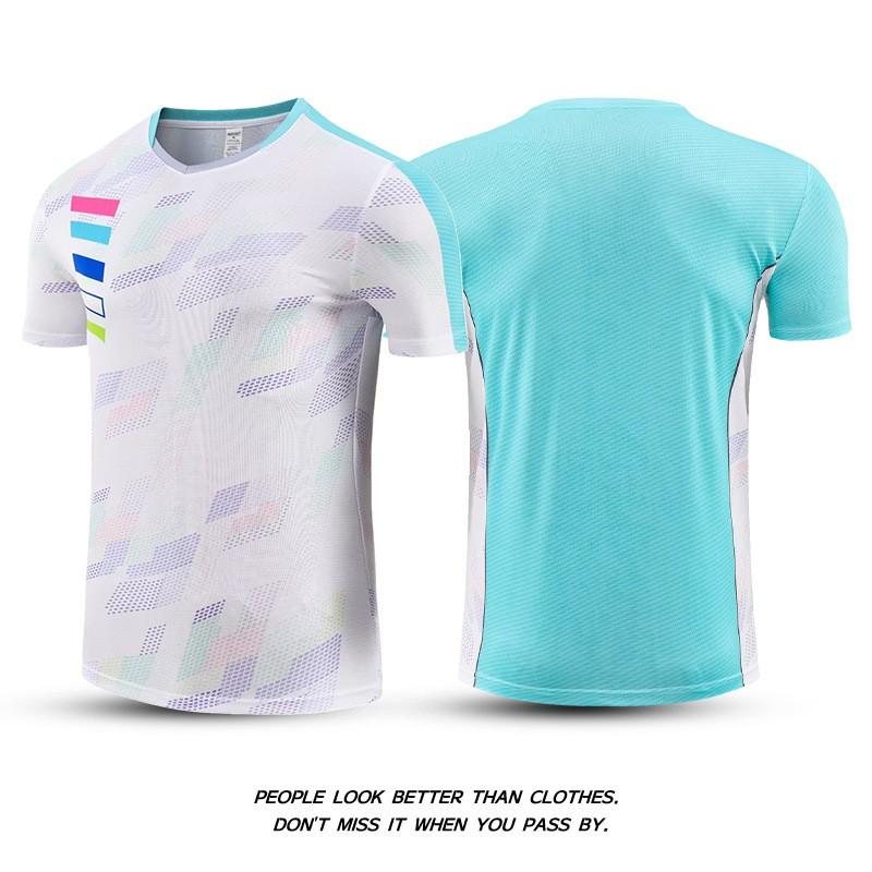 Quick-Dry Badminton Set Men Women Sportswear Training Outfit Striped Gym Running Volleyball Tennis