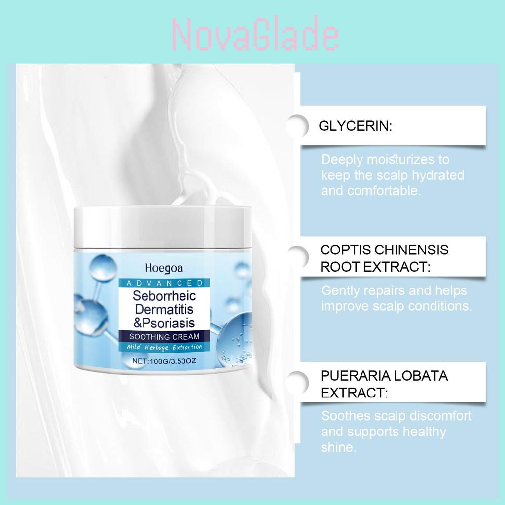 קרם מרגיע לקרקפת Hoegoa נוסחה עדינה ומזינה לניקוי ותיקון 100 גרם