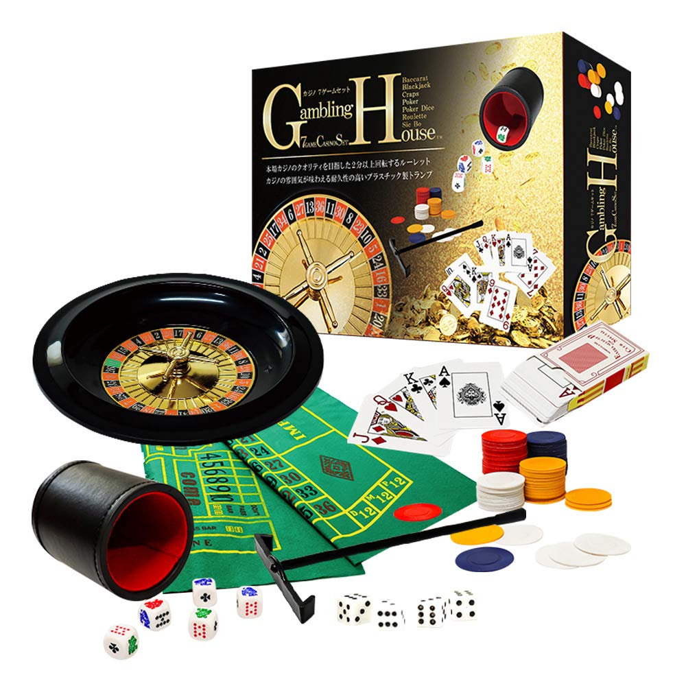 Lead Gambling House Casino 7-Game Set [Roulette, Baccarat, Blackjack, Poker, Poker Dice, Craps, Sic Bo]