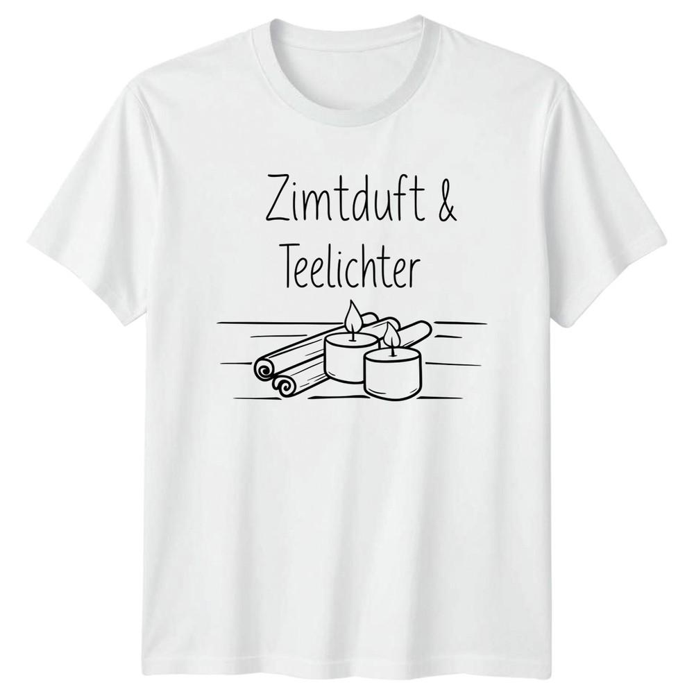 Zimtduft Teelichter TShirt Cozy Hygge Autumn Gift For Him And Her S