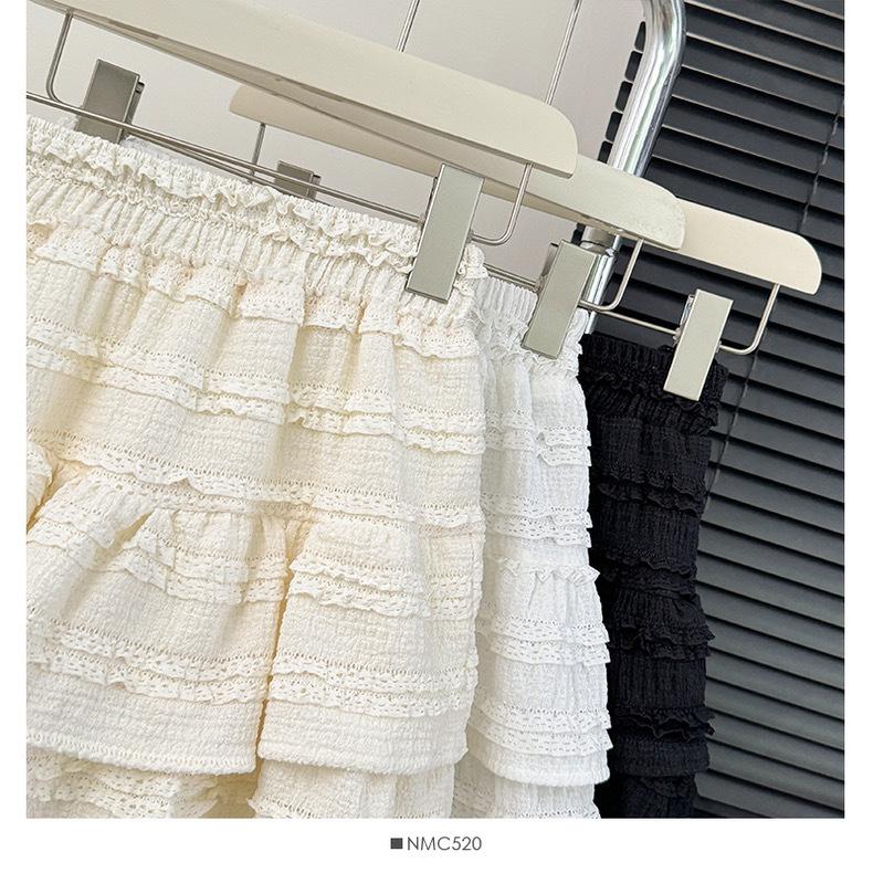 Spring Sweet Ballet Lace Puff Skirt