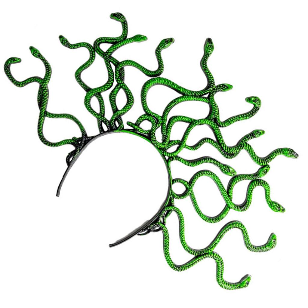 Medusa Halloween Photo Booth Props Metallic Snake Headbands Party Headpiece Crown Headbands for Music Festivals