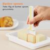 New Fresh-Keeper Food Grade Plastic Butter Storage Box with Lid Dividing Organizer Refrigerator Kitchen Cheese Cutter Container