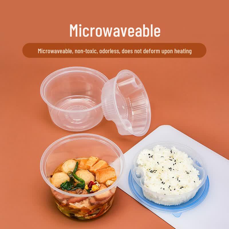 Hanyou Disposable Round Double-Layer Meal Box