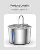 Smart Automatic 304 Stainless Steel Pet Water Fountain for Cats - Silent Dispenser