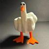 Middle Finger Duck Resin Ornament, Funny Middle Finger Duck Figurine Funny Middle Finger Duck Statue Decoration Middle Finger Duck
