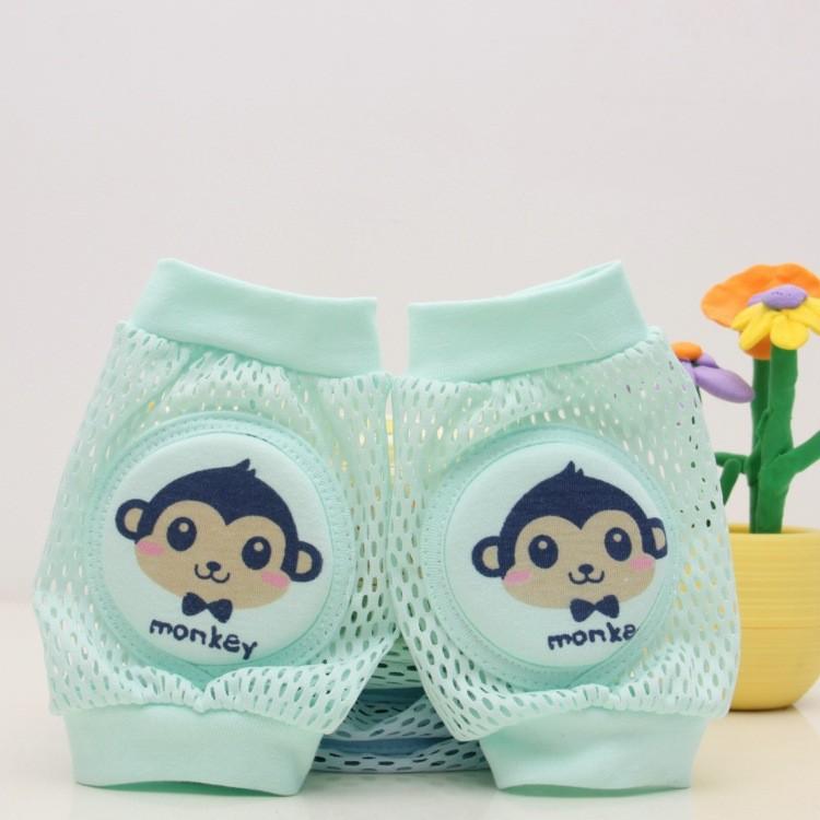 0-3 Children's Summer Mesh Sponge Knee Pads for Babies Crawling, Learning To Walk, Breathable Cartoon Knee Pads for Infants and