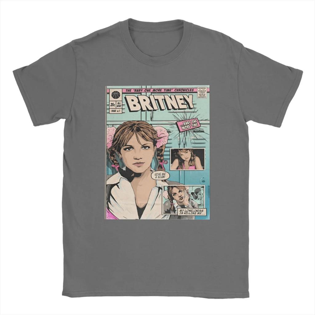 Zabawna Koszulka Britney Spears Męska Okrągły Dekolt Bawełniana Koszulka Krótki Rękaw T-shirt Pomysł na Prezent Ubrania