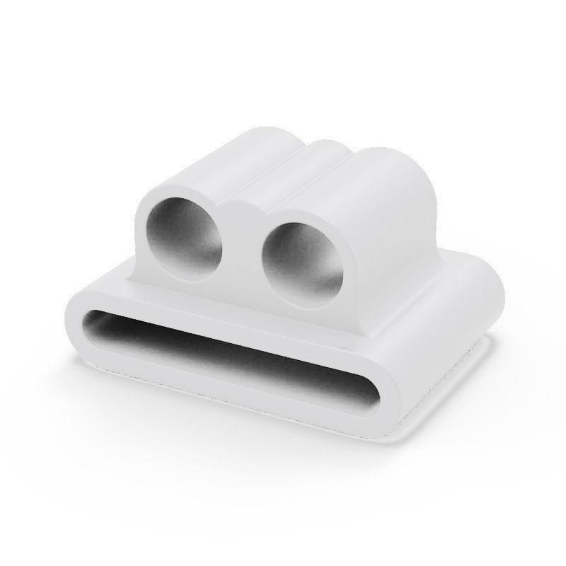 

Silicone Holder Clip for AirPods Apple wireless earphone socket stand case compatible with Apple watch sport hook clip Anti-lost белый