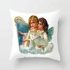 Christmas Angel Santa Claus Pillow Cover Holiday Home Decor Sofa Cushion Cushion Cover