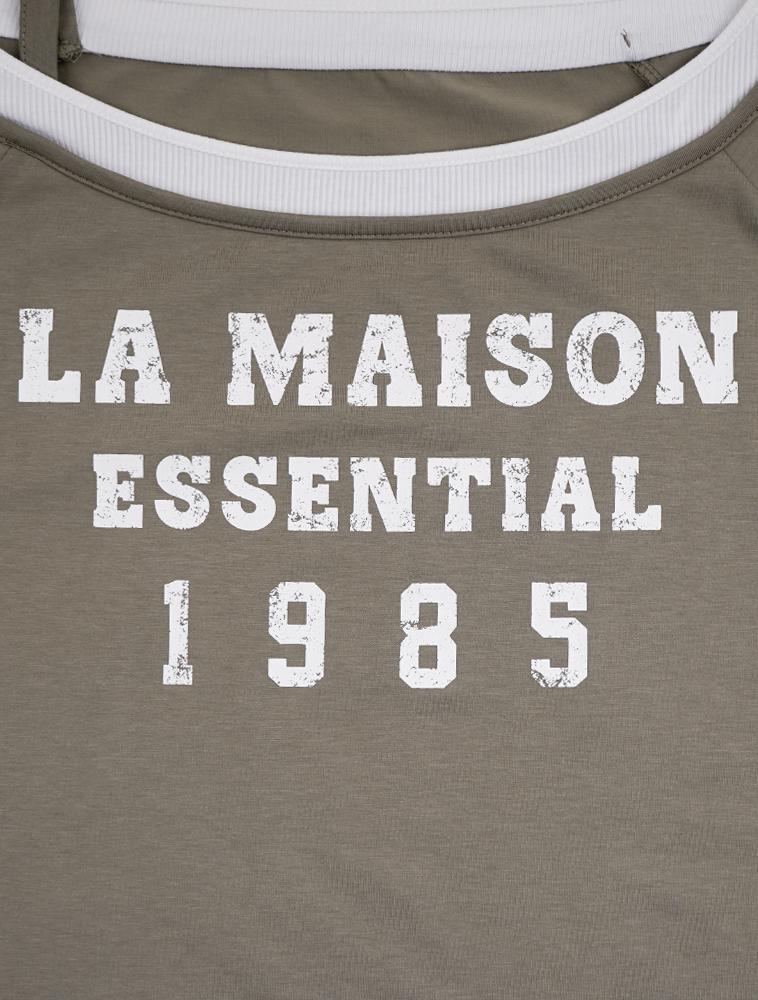 LA MAISON STUDIO La Maison Essential Layered Half Shoulder Beige(Fcg1Ts851W)