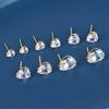 Delicate Water Drop Shaped Stud Earrings Luxury Silver Color Crystal CZ Ear Earrings for Women Fashion Versatile Jewelry