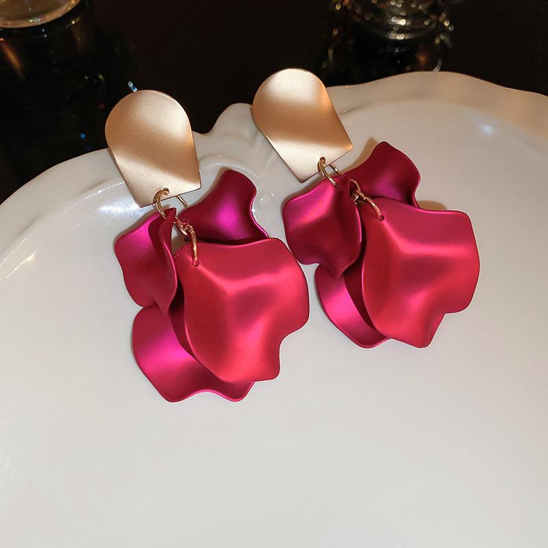 Colorful Petal Earrings for Women Retro Fashion Soldi Color Flower Dangle Earrings Fashionluxury Designer Jewelry Date Nights