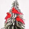 Christmas Bird Ornaments 12 Pieces Small Red Nature Craft With Metal Clip Red Christmas Ornaments Birds For Park Garden Backyard